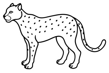 Graceful Cheetah Vector