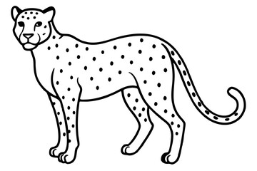 Graceful Cheetah Vector