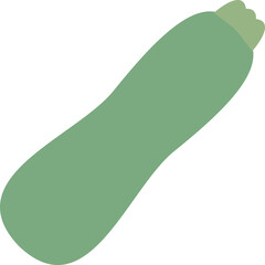柔らかい色の野菜イラスト　ズッキーニ