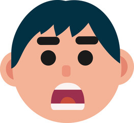 A man face, surprised, shocked, baffled