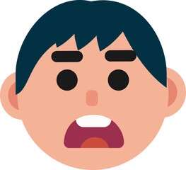 A man face, surprised, shocked, baffled