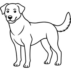 Abstract Dog Line Drawing