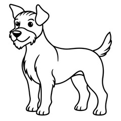 Abstract Dog Line Drawing