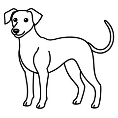 Abstract Dog Line Drawing
