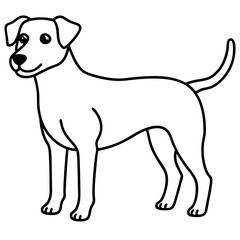 Abstract Dog Line Drawing