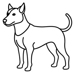 Abstract Dog Line Drawing