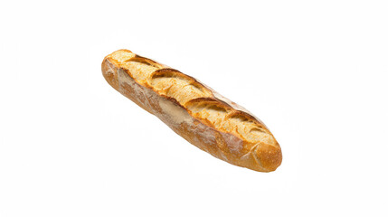 a single loaf of fresh bread on a transparent background, PNG image, PNG file, Generative art.