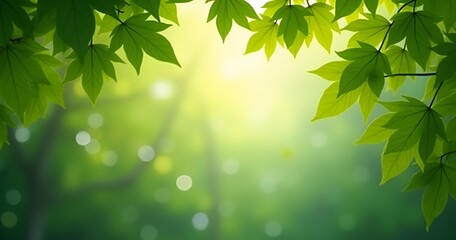 Green Tree Leaves Background