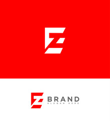Modern EZ, ZE Letter Logo Brand Identity Design