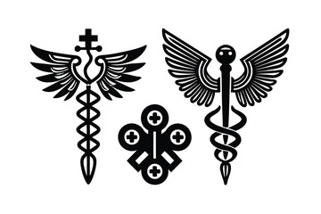 Symbols of Science Greek Medicine Industry Set