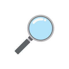 Magnifying glass icon in flat style. Loupe vector illustration on isolated background. Searching sign business concept.