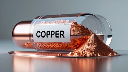 Copper Mineral. Essential Nutrient. Helps Maintain the Nervous and Immune Systems. Dietary Supplement. Health Care. Healthy Lifestyle. Iron Mineral Deficiency. Daily Mineral Intake.