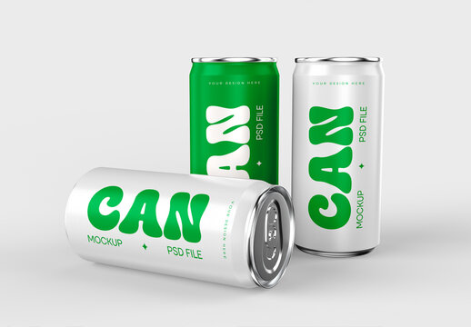 Premium Soda Can Mockup