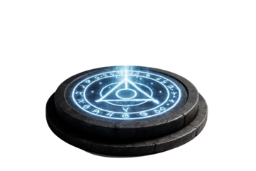 A mystical glowing circle with symbols, evoking a sense of magic and wonder, perfect for fantasy-themed designs.
