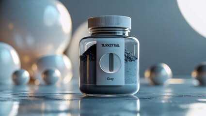 Turkey Tail Mushroom Powder. A Bioactive Powerhouse for Immune and Cellular Health. Antioxidant, Medicinal Mushroom. Magic Fungy. Health Boost. Antioxidant Effects, Anti-inflammatory Properties.