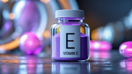 Vitamin E Powder. Antioxidant. Immune Function, Well-Being. Dietary Supplement. E Vitamins and Tablets. Health Care. Healthy Lifestyle. Vitamin E Deficiency.
