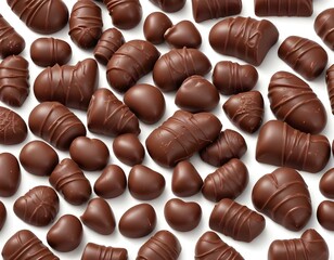 Fototapeta premium Chocolate candy isolated on white background