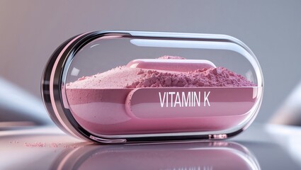 Vitamin K2 Powder. Dietary Supplement, Vitamins, and Tablets. K2 Vitamin Powder. Health Care. Healthy Lifestyle. Vitamin K2 Deficiency.