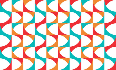 Beautiful geometric background. Figures of different shapes. Tribal form. Flowers. Geometric design. Creative textures. Colorful art. Modern graphic poster. Retro color. Vector illustration