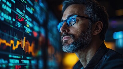 Businessman Analyzing Stock Market Data