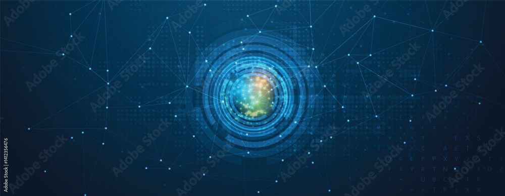 Poster artificial intelligence science concept