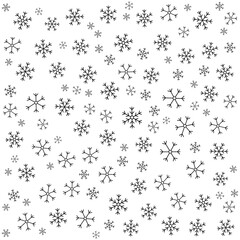 Snowflakes Pattern in Black and White