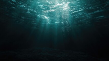 Obraz premium Dark underwater titles