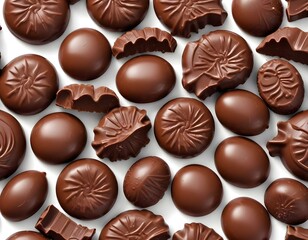 Chocolate candy isolated on white background