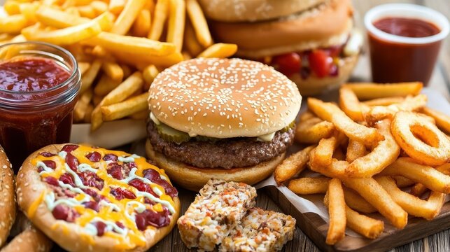 Describe the effects of consuming fast food and processed foods on overall health.