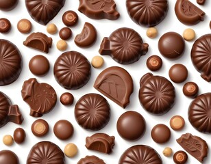 Chocolate candy isolated on white background