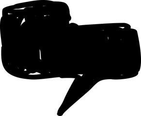 Hand drawn speech bubble