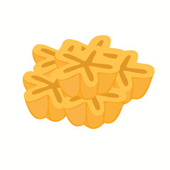 Thai Desserts (Thong Yip) on white background