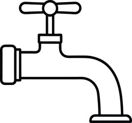 water tap isolated on white background