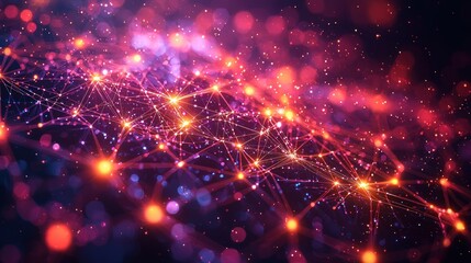 Obraz premium Illuminated Network: A Symphony of Connections