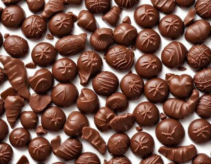 Chocolate candy isolated on white background