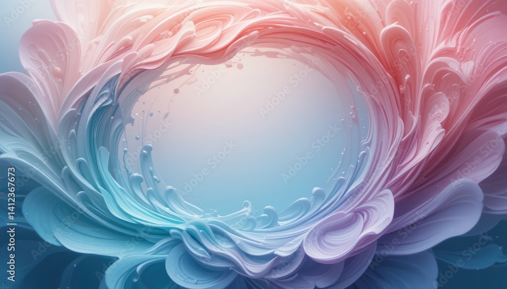 Aufkleber dynamic fluid art design abstract colorful patterns digital art creative studio aerial view aestheti