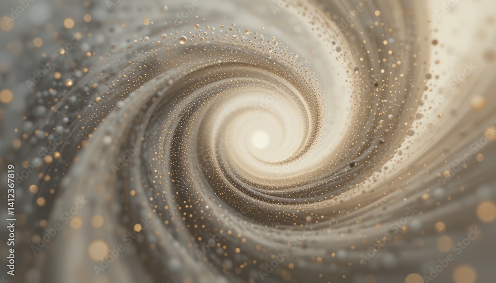 Poster dynamic spiral motion of cosmic particles in a cosmic vortex 3d visualization abstract art digital e