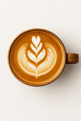Cup of coffee with latte art