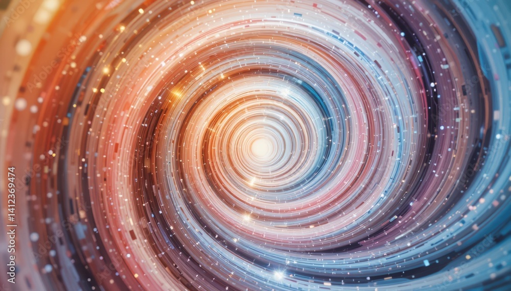 Poster dynamic cosmic spiral space digital artwork abstract close-up interstellar concepts