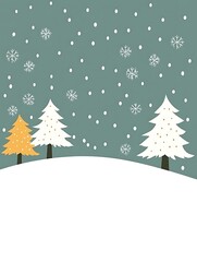 Winter Scene with Trees