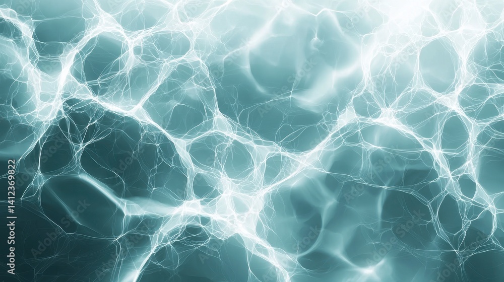 Poster white polygon mesh surface with abstract lighting and depth effects