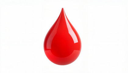 Obraz premium Red blood droplet on a white background 