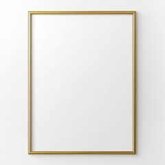 Gold frame mockup, wall, empty, interior, design, template, blank, poster, advertisement, home