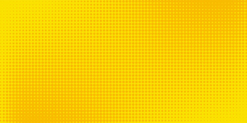 Fototapeta premium Dots halftone yellow color pattern gradient texture with technology digital background.