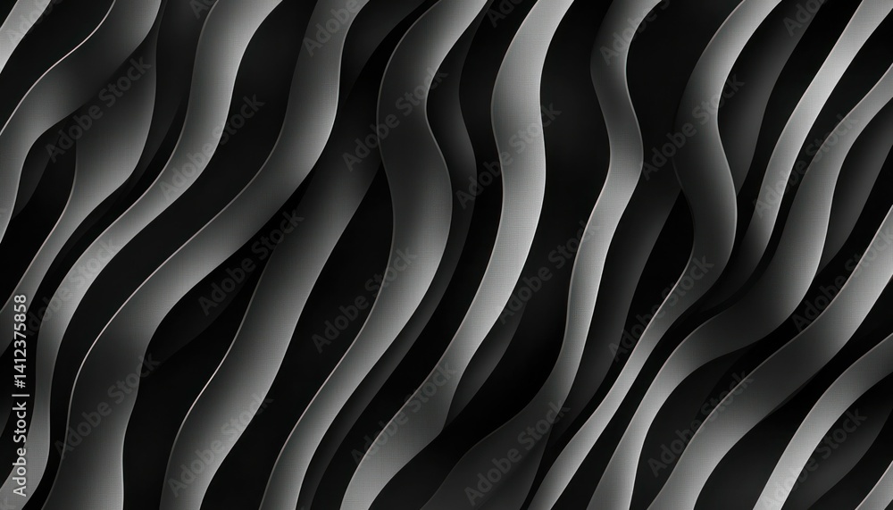 Poster elegantly curved surfaces: a modern abstract display of dynamic forms