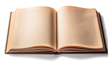 Obraz premium Open blank notebook with lined pages showing the potential for creativity and organization in writing endeavors