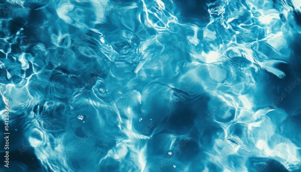Poster Intricate play of light and shadow creating mesmerizing patterns on water surface