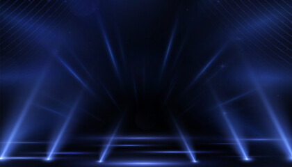 A vibrant backdrop with glowing particles and curved stripes for creating luxurious backdrops, stage lighting, spotlight effects or elegant digital scenes.