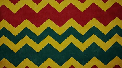 Retro chevron pattern, vintage design, yellow, red, and green colors.  Background graphic