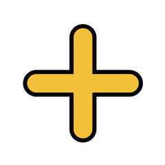 Obraz premium プラス シンプルアイコン オレンジ